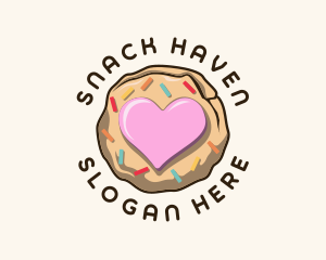 Heart Pastry Cookie logo design