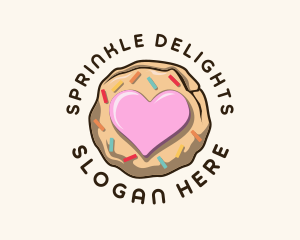 Heart Pastry Cookie logo design