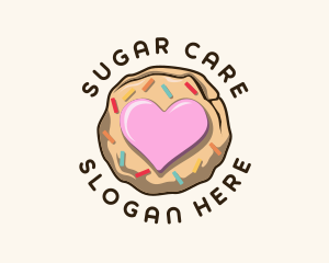 Heart Pastry Cookie logo design