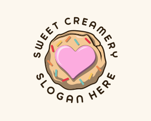 Heart Pastry Cookie logo design