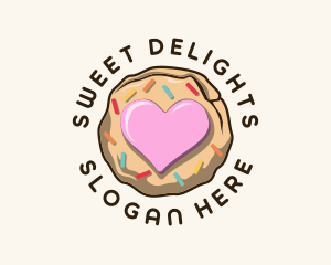 Heart Pastry Cookie logo design