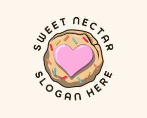 Heart Pastry Cookie logo design