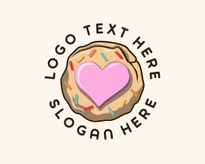 Food - Heart Pastry Cookie logo design