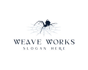 Weave - Spider Arachnid Cobweb logo design