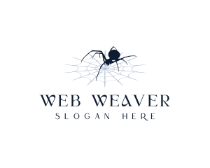 Spider Arachnid Cobweb logo design