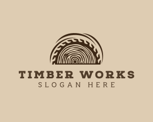 Sawmill Woodcutter Carpentry logo design