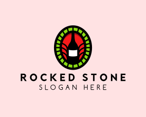 Wine Bar Jewelry Stone logo design