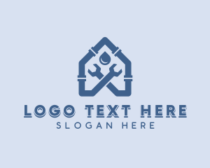 House - Wrench Plumber Repair logo design