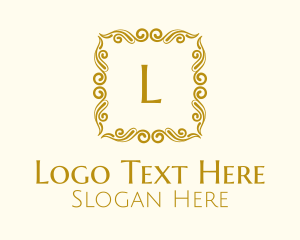 Frame - Gold Elegant Frame logo design