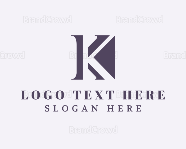 Elegant Business Letter K Logo
