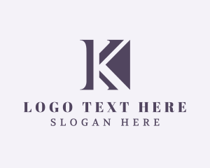 Elegant Business Letter K logo design