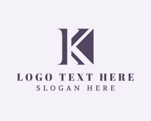 Professional - Elegant Business Letter K logo design