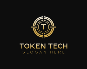 Blockchain Crypto Token logo design