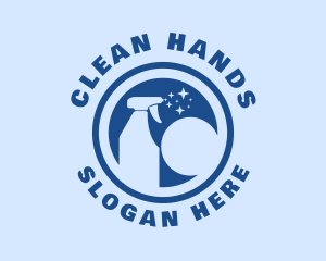 Sanitizers - Spray Bottle Cleaner logo design