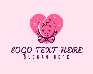 Bib - Cute Baby Love logo design