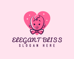 Babysit - Cute Baby Love logo design