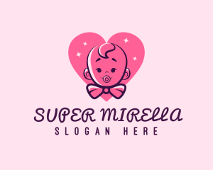 Nursery - Cute Baby Love logo design