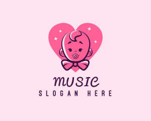 Babysit - Cute Baby Love logo design