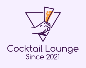 Triangular Cocktail Drink logo design