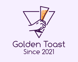 Toast - Triangular Cocktail Drink logo design