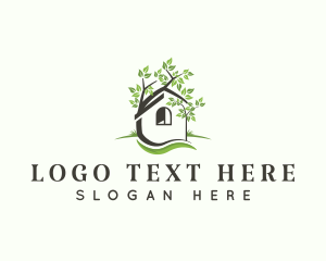 Backyard - House Tree Landscaping logo design