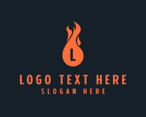 Hot - Fire Burning Flame logo design