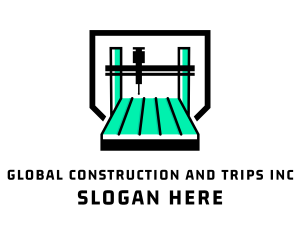 Drill - Industrial CNC Machine logo design