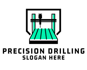 Drilling - Industrial CNC Machine logo design