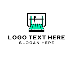 Drill - Industrial CNC Machine logo design