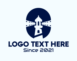 Cinema - Lighthouse Film Strip logo design