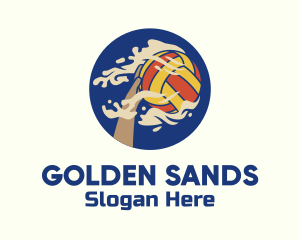 Sand - Beach Volleyball Sand logo design