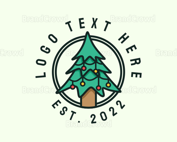 Christmas Tree Circle Logo