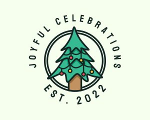 Festivity - Christmas Tree Circle logo design