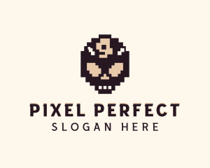 Evil Demon Pixel logo design