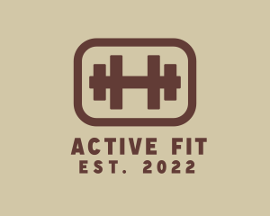 Fit - Fitness Dumbbell Gym logo design