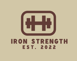 Powerlifting - Fitness Dumbbell Gym logo design