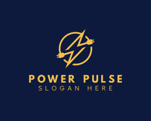 Wattage - Lightning Plug Power logo design