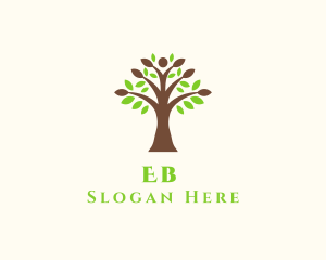 Natural - Organic Tree Wellness logo design