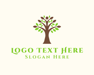 Vegan - Organic Tree Wellness logo design