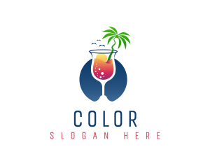 Tourism - Cocktail Drink Beach logo design