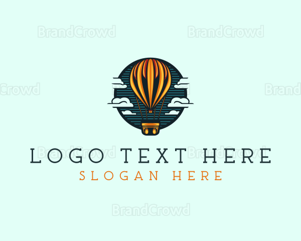 Travel Hot Air balloon Logo