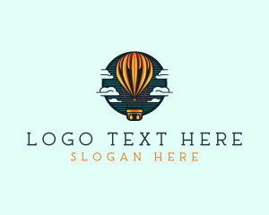 Clouds - Travel Hot Air balloon logo design