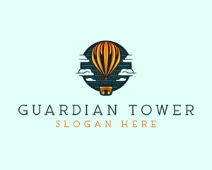 Travel Hot Air balloon  Logo