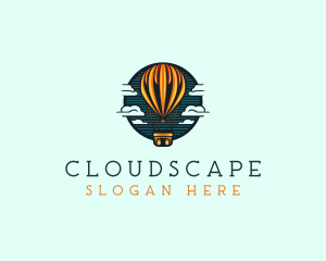 Clouds - Travel Hot Air balloon logo design