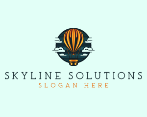 Travel Hot Air balloon  logo design