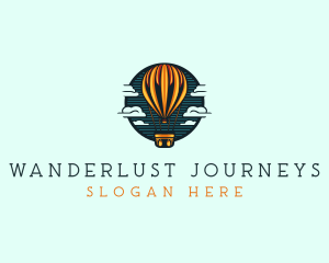 Travel Hot Air balloon  logo design