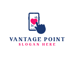 Point - Smartphone Love Dating logo design