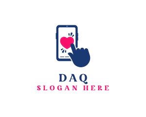 Smartphone Love Dating logo design