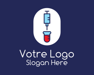 Syringe Test Tube Logo