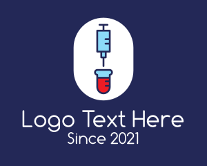 Anesthesiologist - Syringe Test Tube logo design